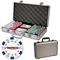 Poker chips set with aluminum chip case - 300 Dice chips